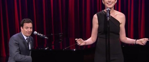 Jimmy Fallon and Anne Hathaway Take Rap to Broadway (VIDEO)